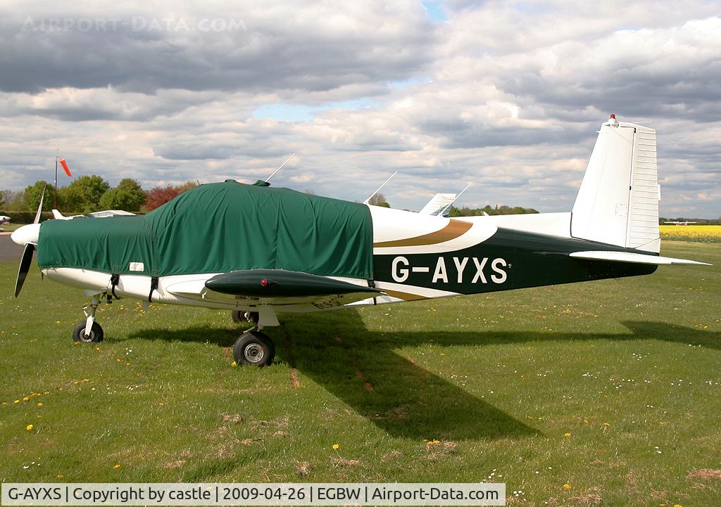 G-AYXS, 1968 SIAI-Marchetti S-205-18R C/N 4-165, seen @ Wellesbourne Mountford
