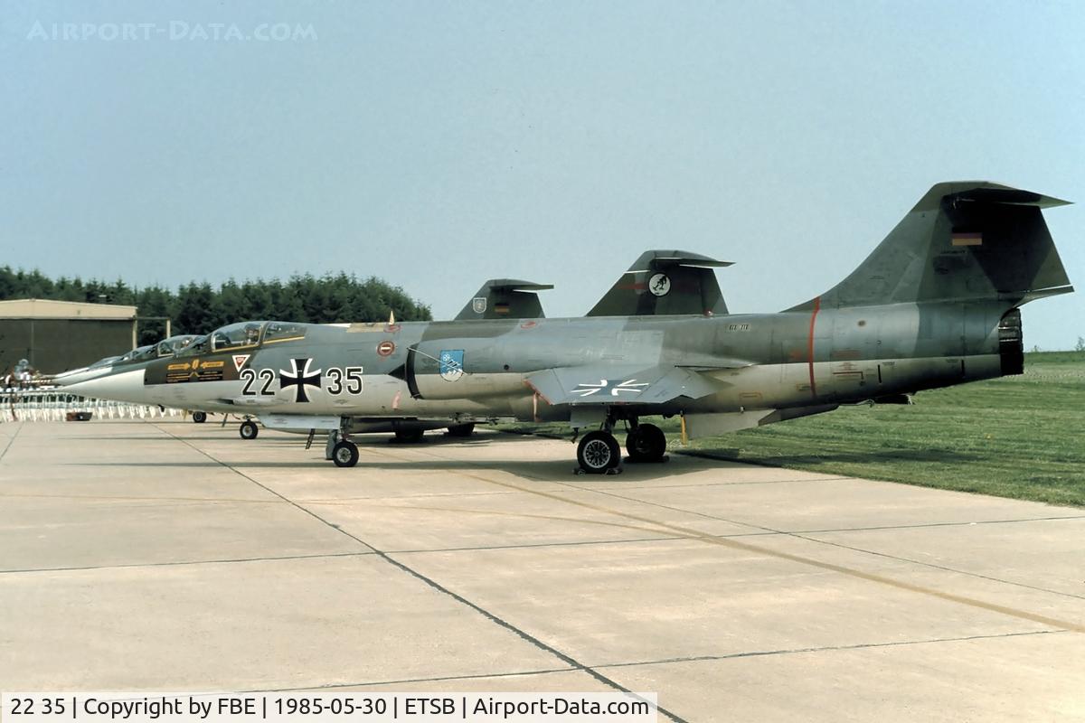 22 35, Lockheed F-104G Starfighter C/N 683-7113, JaboG 34 F-104G at Fliegerhorst Büchel
