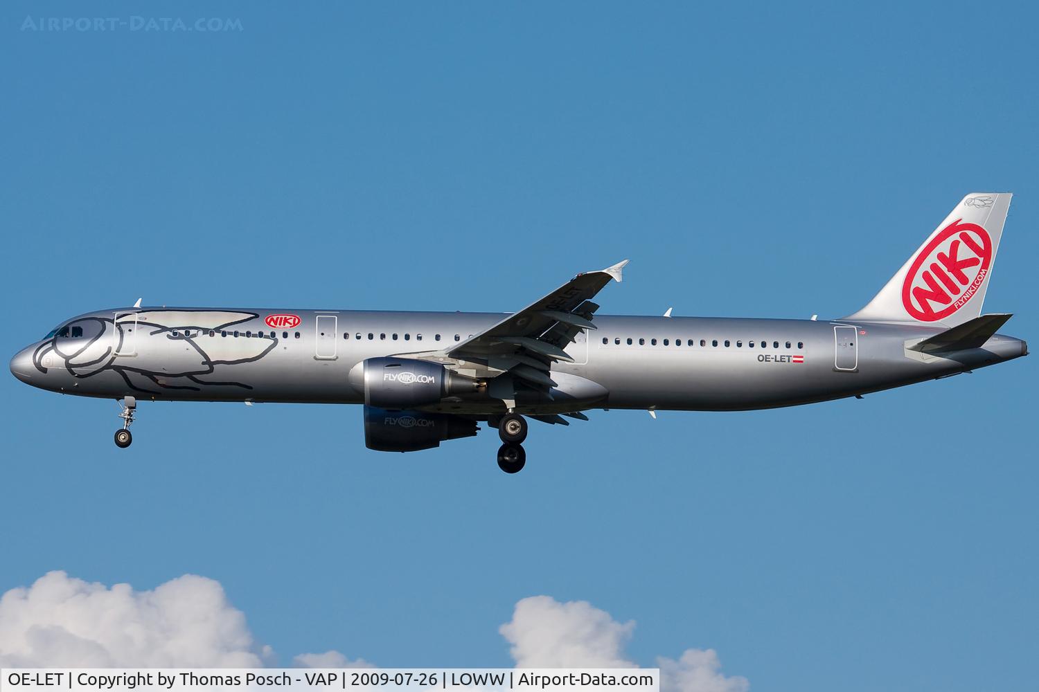 OE-LET, 2009 Airbus A321-211 C/N 3830, FlyNiki