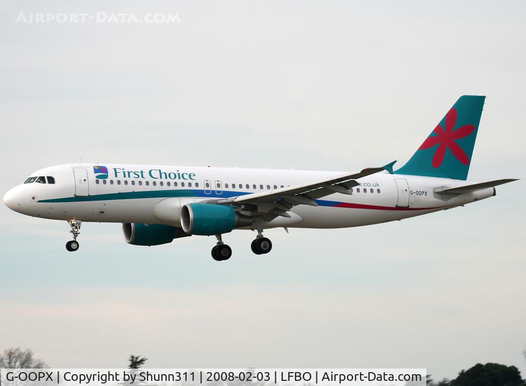 G-OOPX, 2004 Airbus A320-214 C/N 2180, Landing rwy 14R