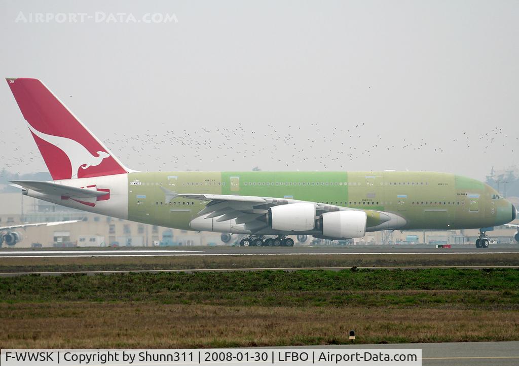 F-WWSK, 2008 Airbus A380-842 C/N 014, C/n 0014 - First for Qantas