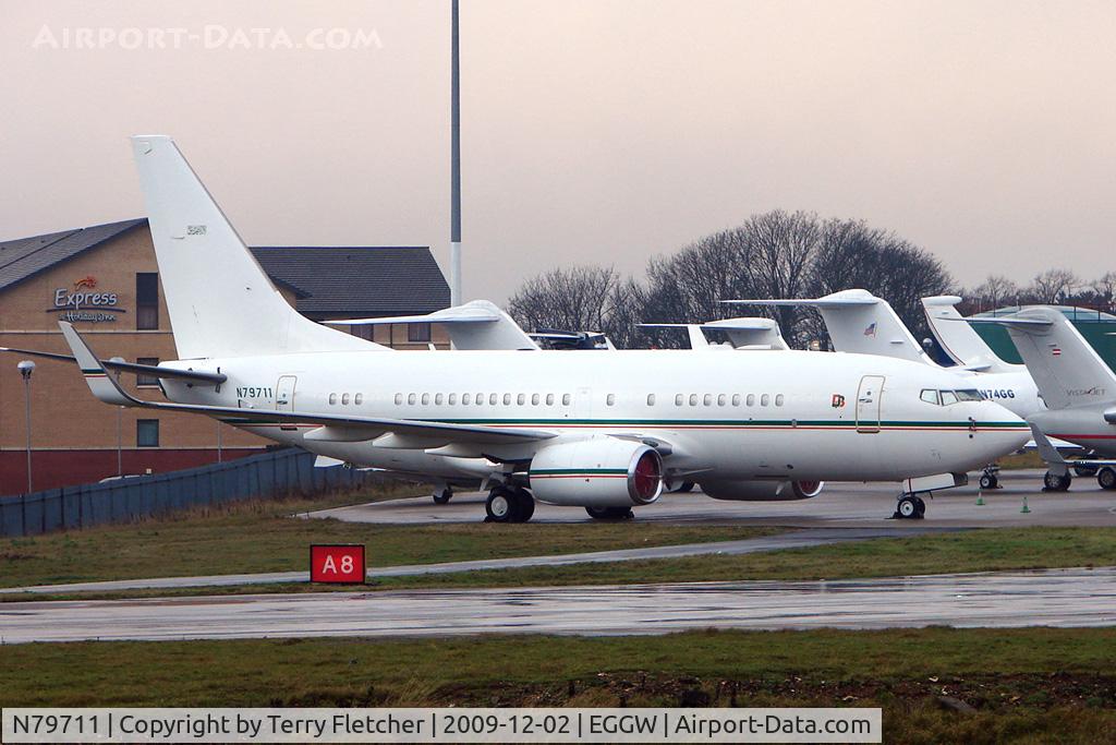 N79711, 1999 Boeing 737-7BQ C/N 30547, Executive Boeing 737BBJ at Luton