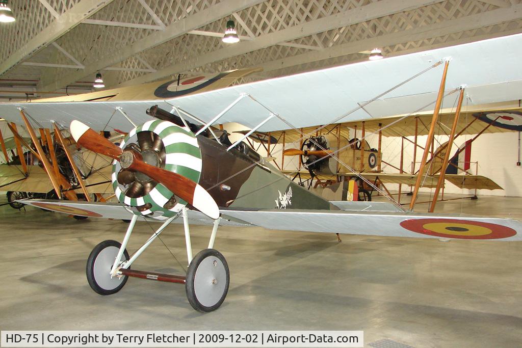 HD-75, 1917 Hanriot HD-1 C/N Not found HD-75, exhibited in the RAF Museum Hendon , UK