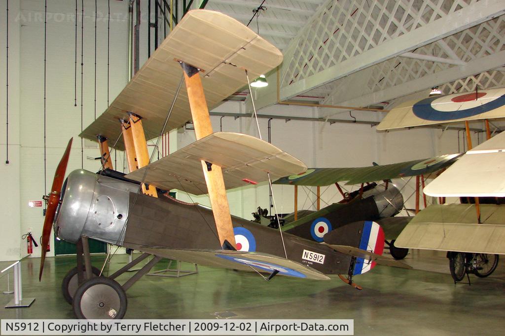 N5912, 1917 Sopwith Triplane C/N Not found N5912, 1917 built Sopwith Triplane - one of only two examples left in the world today - exhibited in the RAF Museum Hendon , UK