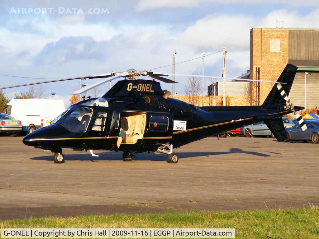 G-ONEL, 1995 Agusta A-109C C/N 7630, on the old apron at Liverpool Airport