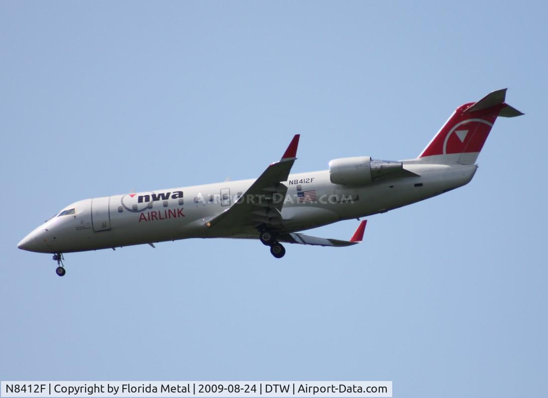 N8412F, 2000 Bombardier CRJ-200LR (CL-600-2B19) C/N 7412, Northwest Airlink CRJ-200