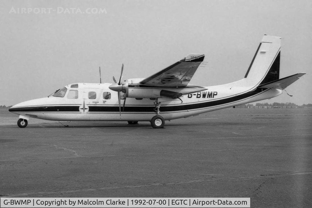 G-BWMP, 1982 Gulfstream American 695A Jetprop 1000 C/N 96034, Gulfstream American 695A Jetprop 1000 at Cranfield in 1992.
