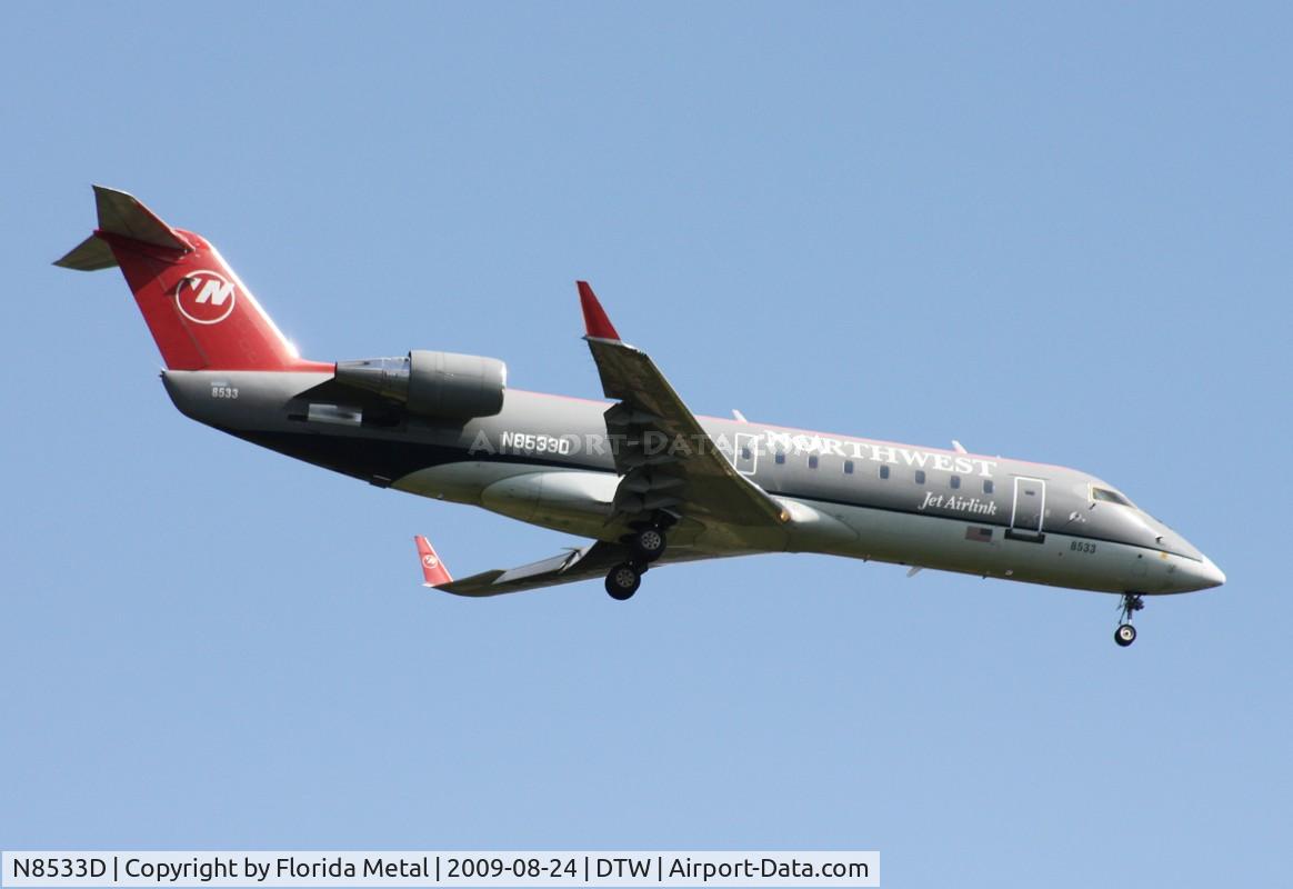 N8533D, 2001 Bombardier CRJ-200LR (CL-600-2B19) C/N 7533, Northwest Airlink CRJ-200