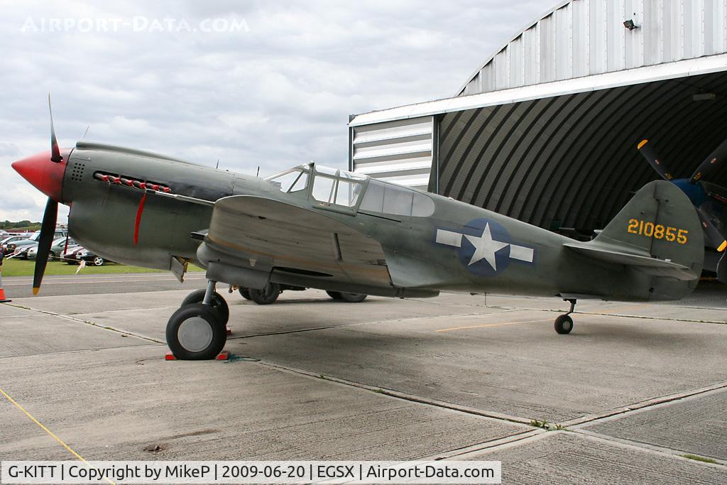 G-KITT, 1943 Curtiss P-40M Warhawk C/N 27490, Seen in temporary marks for a movie.