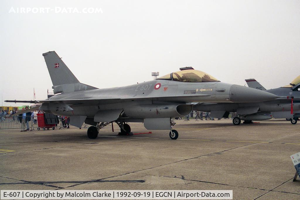 E-607, 1982 SABCA F-16AM Fighting Falcon C/N 6F-42, SABCA F-16A Fighting Falcon. From Esk 726, Aalborg at RAF Finningley's Air Show in 1992
