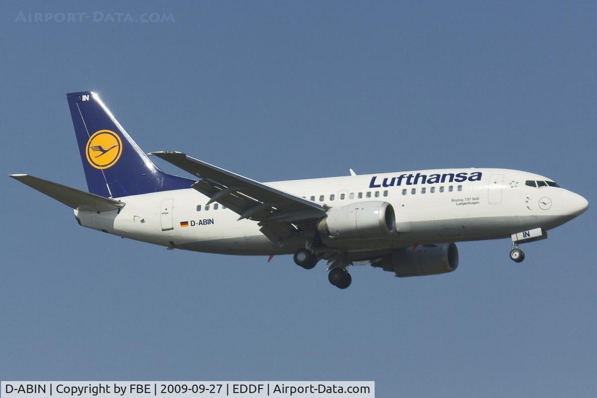 D-ABIN, 1991 Boeing 737-530 C/N 24938, short final RW07R