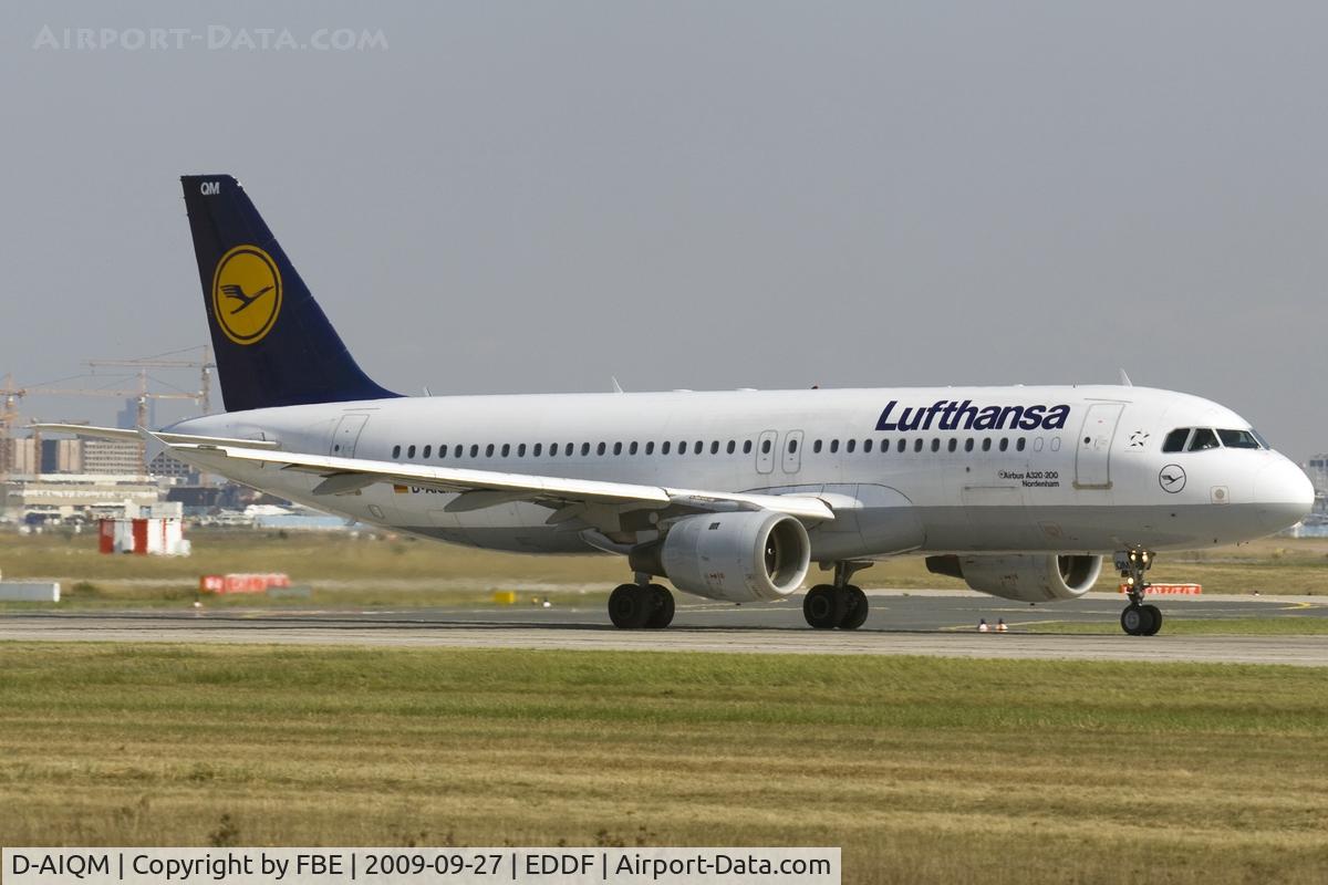 D-AIQM, 1991 Airbus A320-211 C/N 0268, departing EDDF vie RW18W