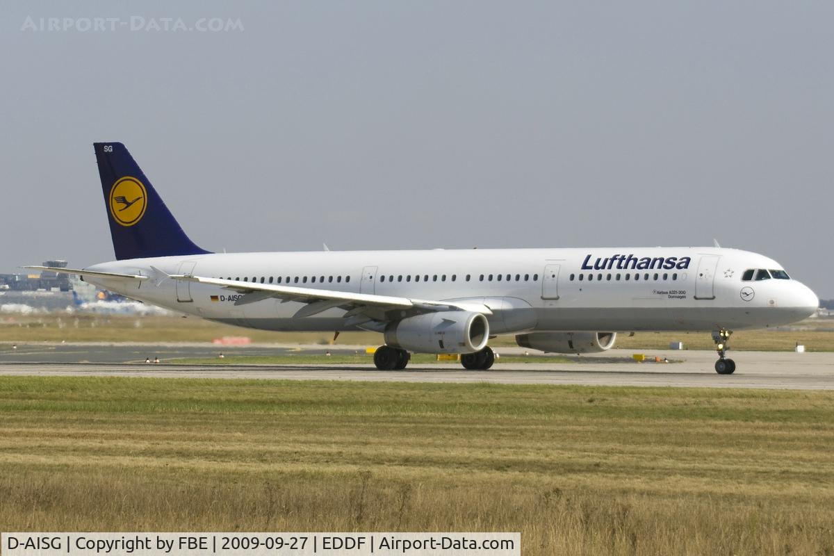 D-AISG, 2000 Airbus A321-231 C/N 1273, departing via RW18W