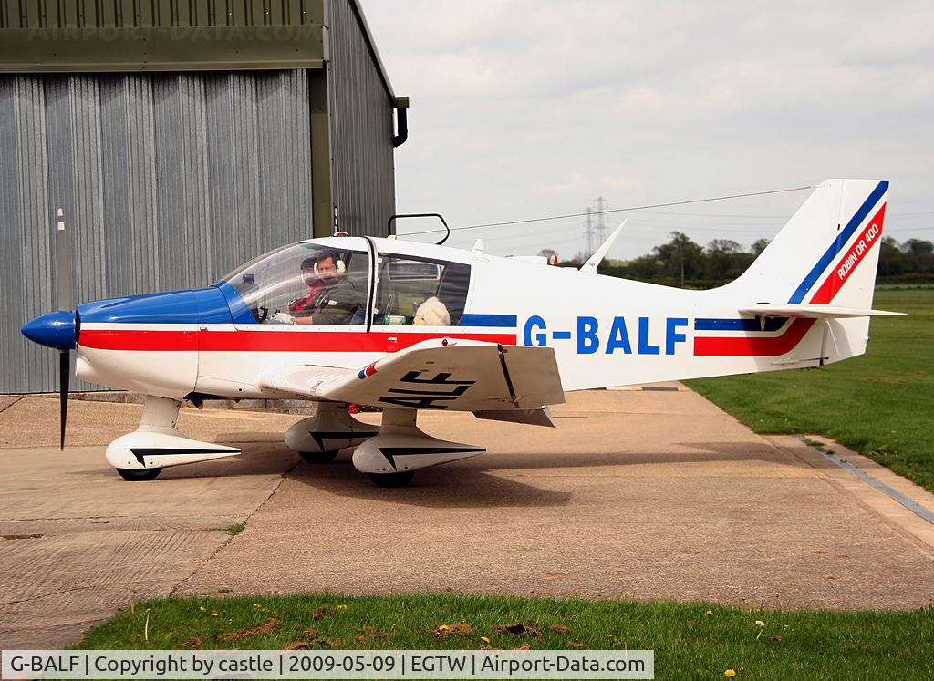 G-BALF, 1972 Robin DR-400-140 Earl Major C/N 772, seen @ Oaksey Park
