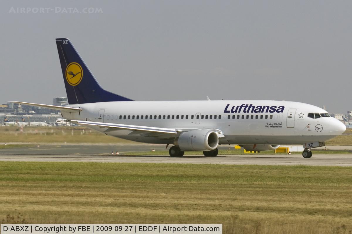 D-ABXZ, 1990 Boeing 737-330 C/N 24564, departing via RW18W