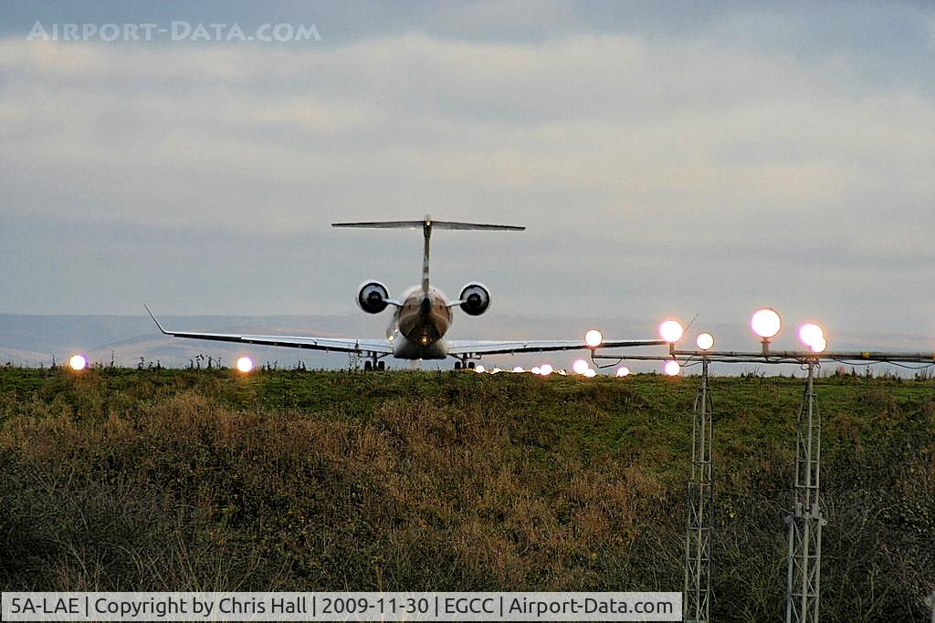 5A-LAE, 2008 Bombardier CRJ-900ER (CL-600-2D24) C/N 15216, Libyan Airlines Bombardier CL-600-2D24 CRJ-900 lining up ready to depart on RW05L