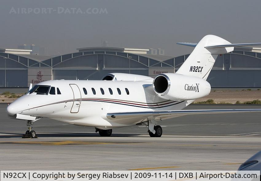 N92CX, 2009 Cessna 750 Citation X Citation X C/N 750-0301, Dubai 2009 airshow.