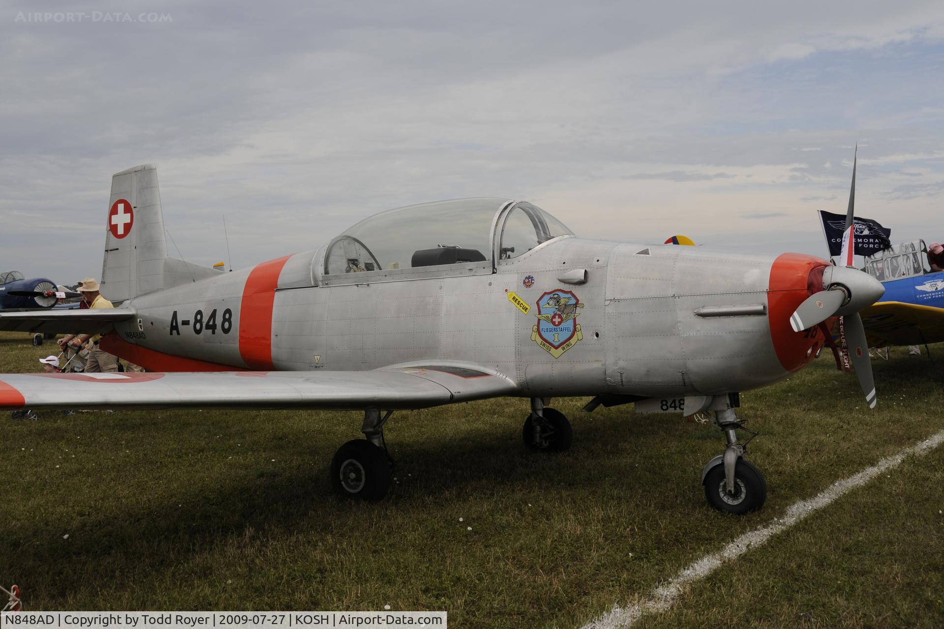 N848AD, 1959 Pilatus P3-05 C/N 486-35, EAA AIRVENTURE 2009