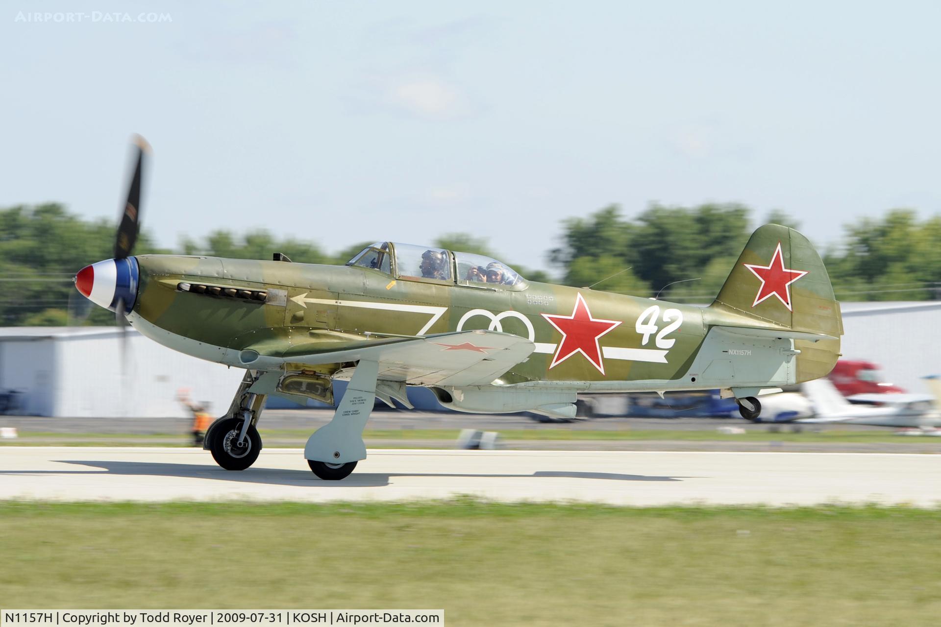 N1157H, 1994 Yakovlev Yak-9U-M C/N 0470402, EAA AIRVENTURE 2009
