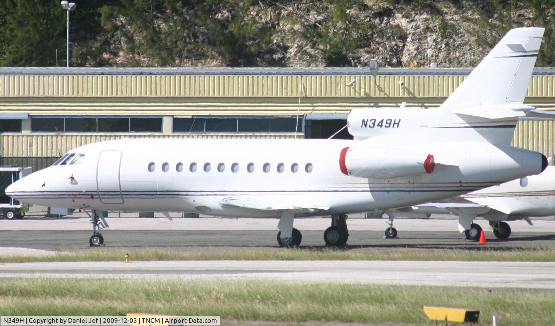 N349H, 1987 Dassault Falcon 900 C/N 10, N349H park at the cargo ramp waiting an there next flight