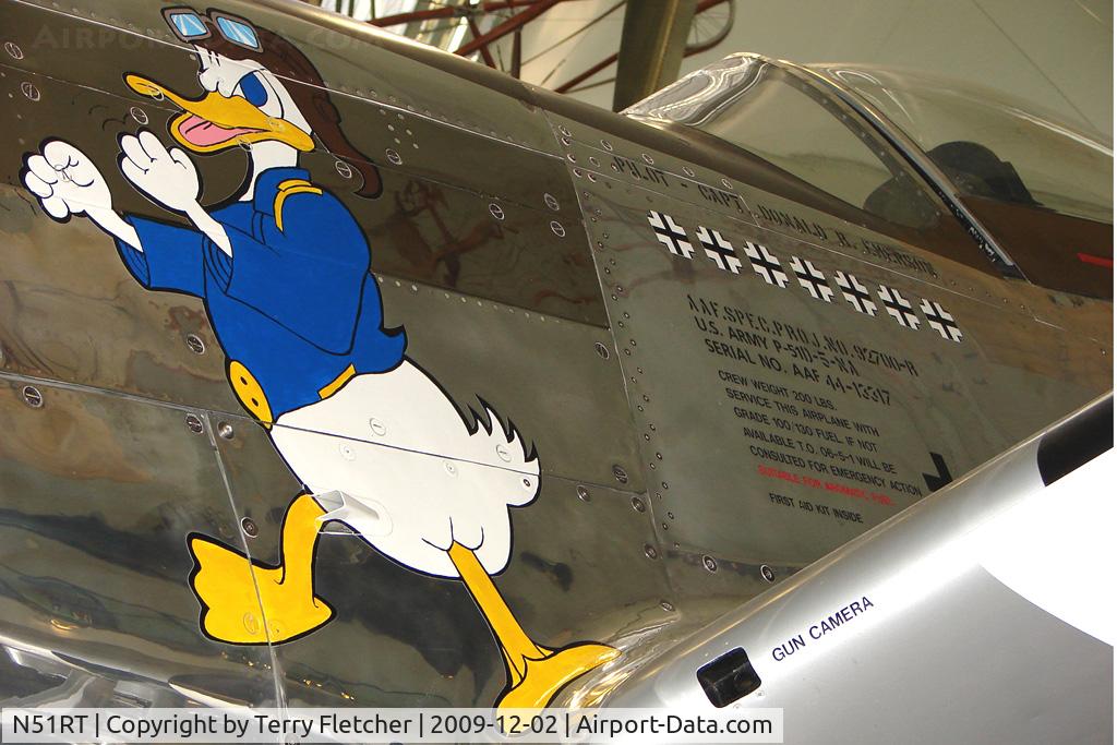 N51RT, 1944 North American F-51D Mustang C/N 122-40949, Fuselage artwork on F-51D with false markings 44-13317 - exhibited in the RAF Museum Hendon , UK