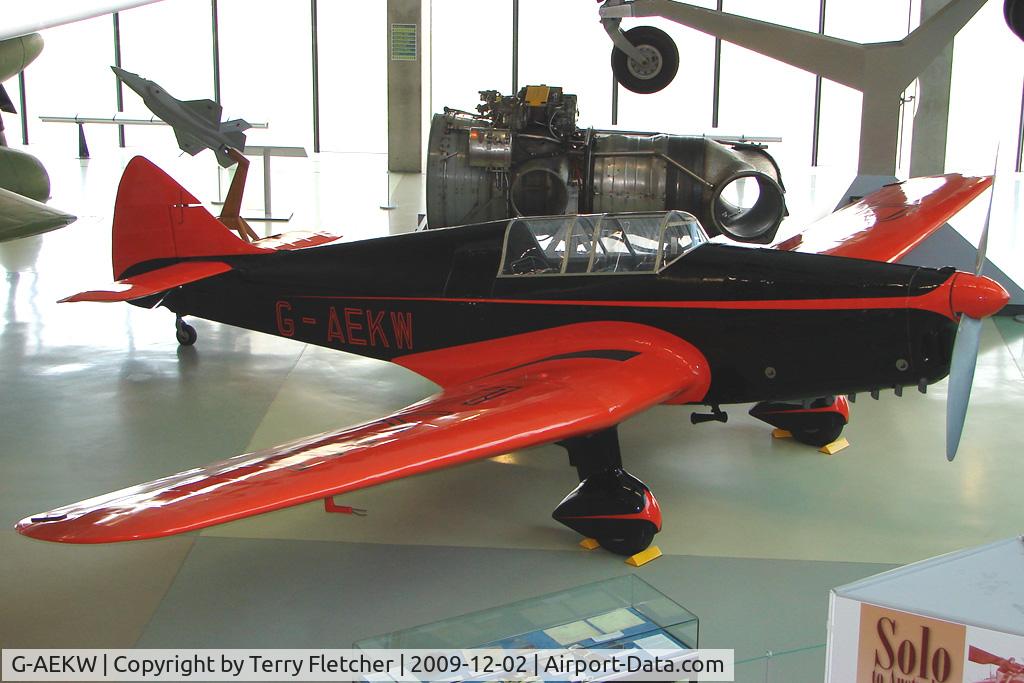 G-AEKW, Miles M12 Mohawk C/N 298, exhibited in the RAF Museum Hendon , UK