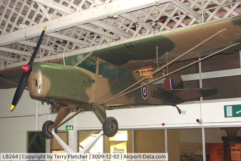 LB264, 1942 Taylorcraft Auster 1 C/N 134, exhibited in the RAF Museum Hendon , UK as LB264 - this aircraft is civil registration G-AIXA