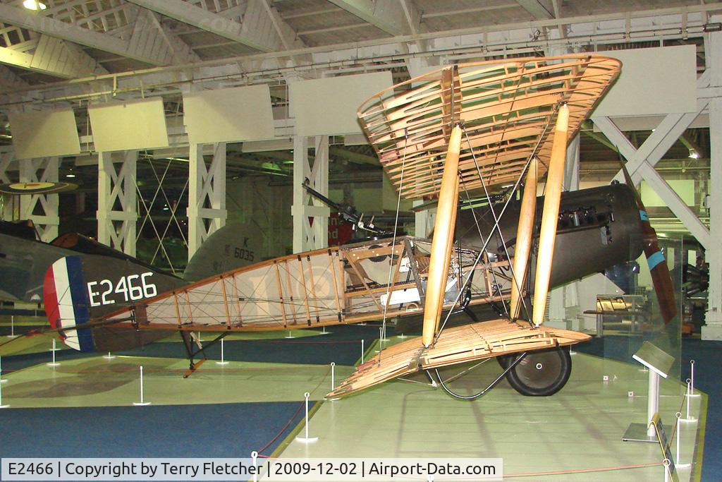 E2466, Bristol F.2B Fighter C/N Composite, exhibited in the RAF Museum Hendon , UK