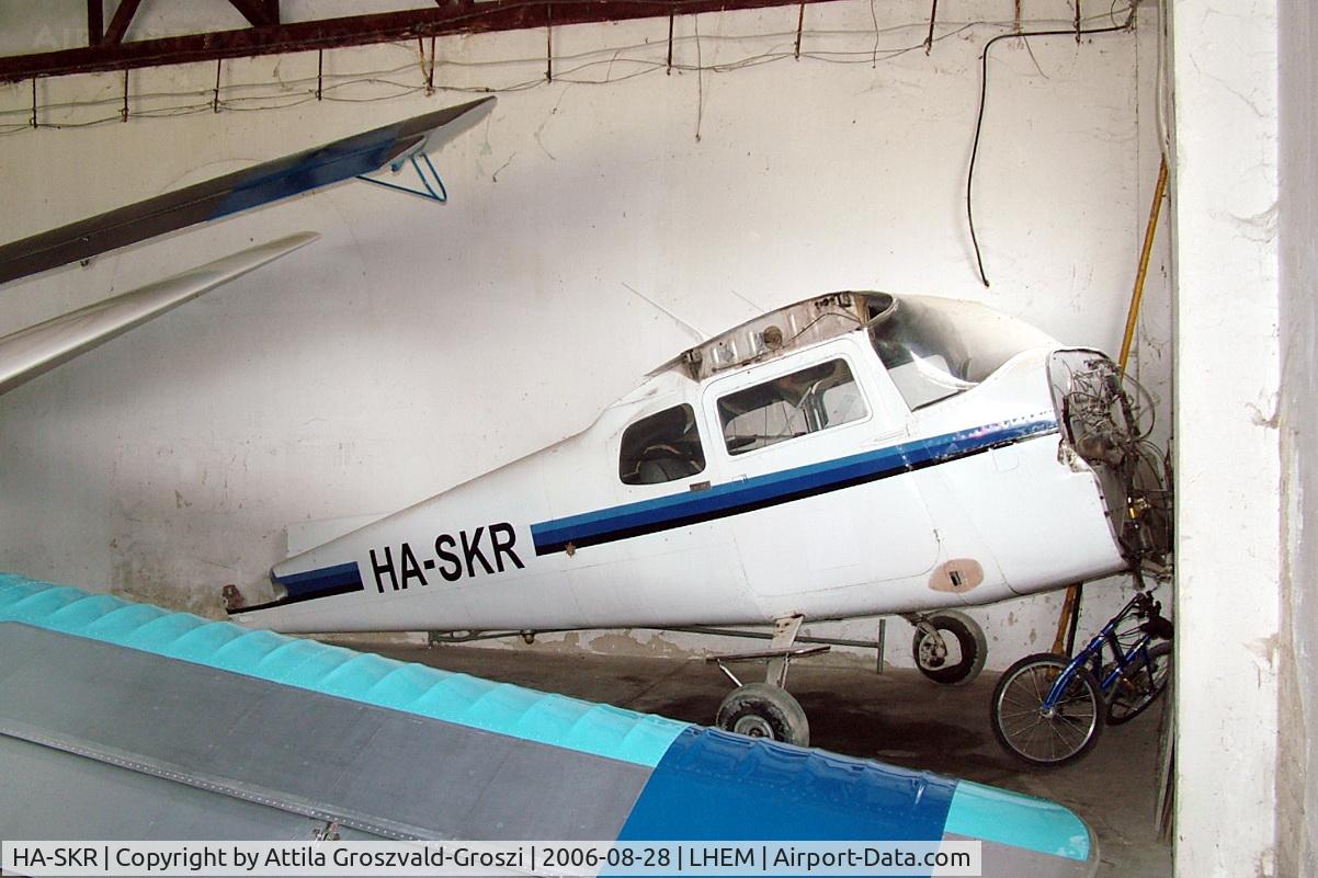 HA-SKR, 1962 Cessna 175C Skylark C/N 17557110, Esztergom Airfield-hangar,correction during mending.