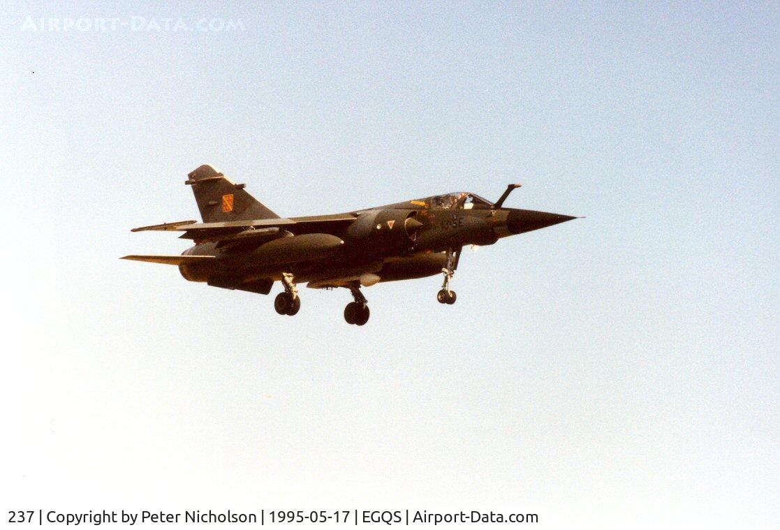 237, Dassault Mirage F.1CT C/N 237, Mirage F.1CT of EC 1/3 at Lossiemouth in May 1995.