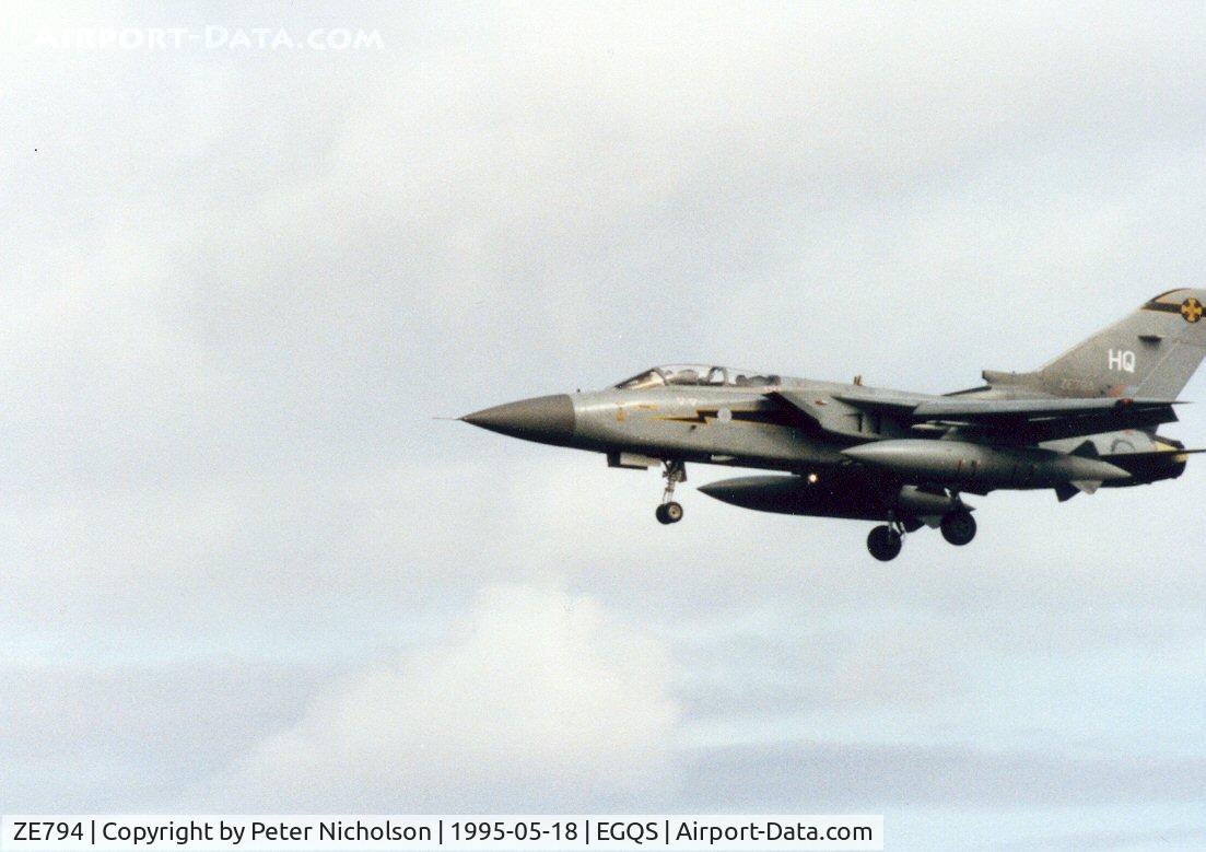 ZE794, 1988 Panavia Tornado F.3 C/N AS069/707/3321, Tornado F.3 of 111 Squadron seen at Lossiemouth in May 1995.