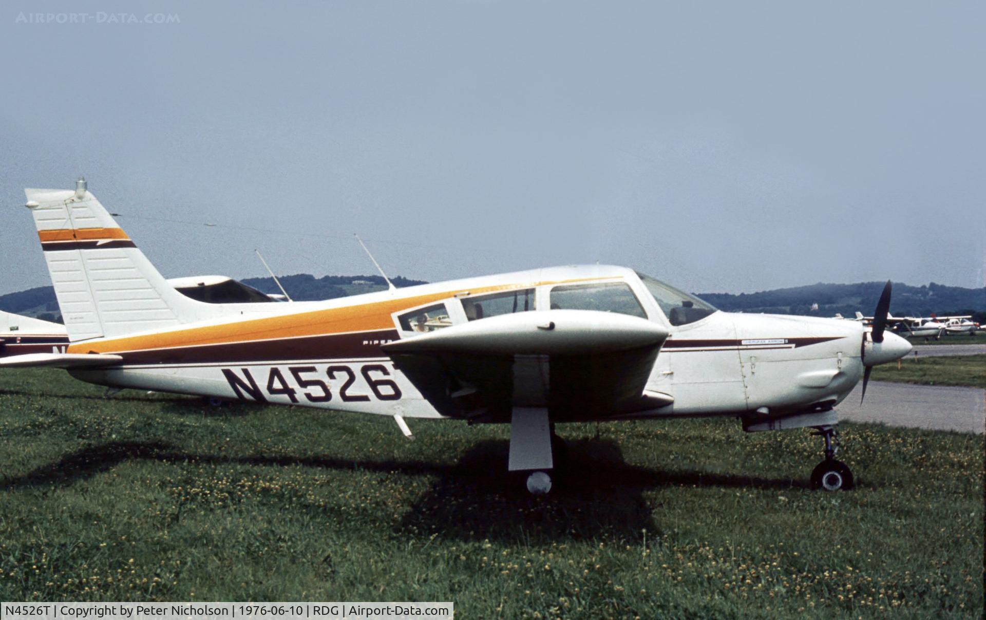 N4526T, 1972 Piper PA-28R-200 C/N 28R-7235078, This Cherokee Arrow was seen at the 1976 Reading Airshow.