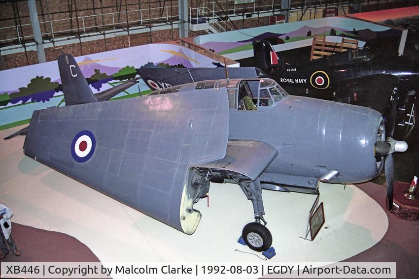 XB446, 1945 General Motors TBM-3S Avenger ECM.6B C/N 2241, Grumman TBM-3S Avenger ECM6B at The Fleet Air Arm Museum, Yeovilton, UK.