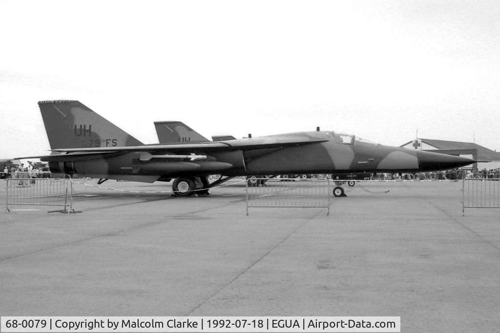 68-0079, 1968 General Dynamics F-111E Aardvark C/N A1-248, General Dynamics F-111E Aardvark at Upper Heyford in 1992.