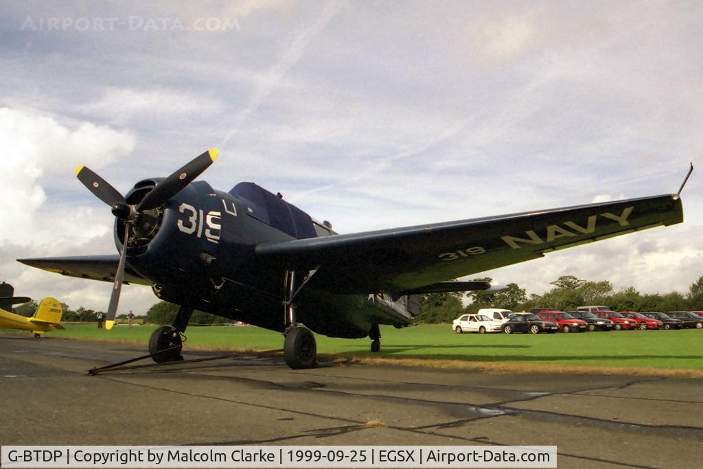 G-BTDP, 1945 Grumman TBM-3R Avenger C/N 3381, General Motors TBM-3R Avenger. As 53319 [RB-319] of the US Navy at North Weald's Photo Shoot in 1999.