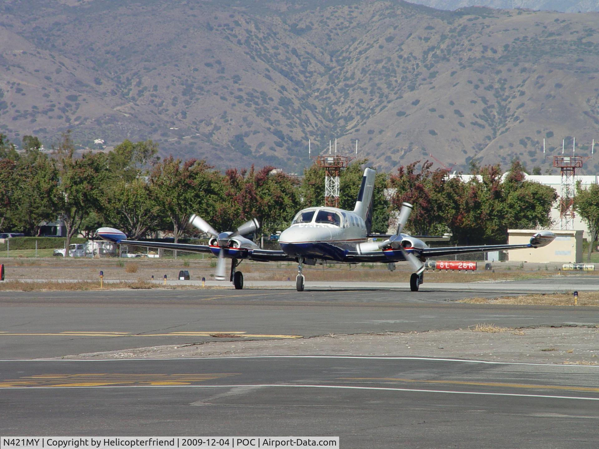 N421MY, 1973 Cessna 421B Golden Eagle C/N 421B-0356, Crossing runway 26L