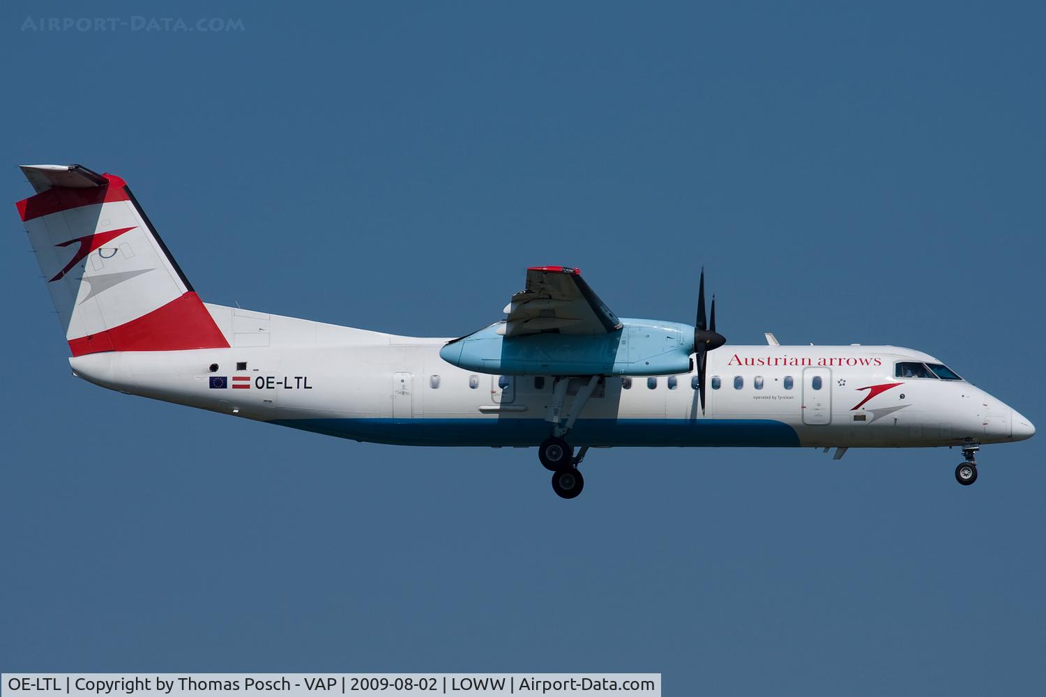 OE-LTL, 1997 De Havilland Canada DHC-8-314Q Dash 8 C/N 485, Austrian Arrows