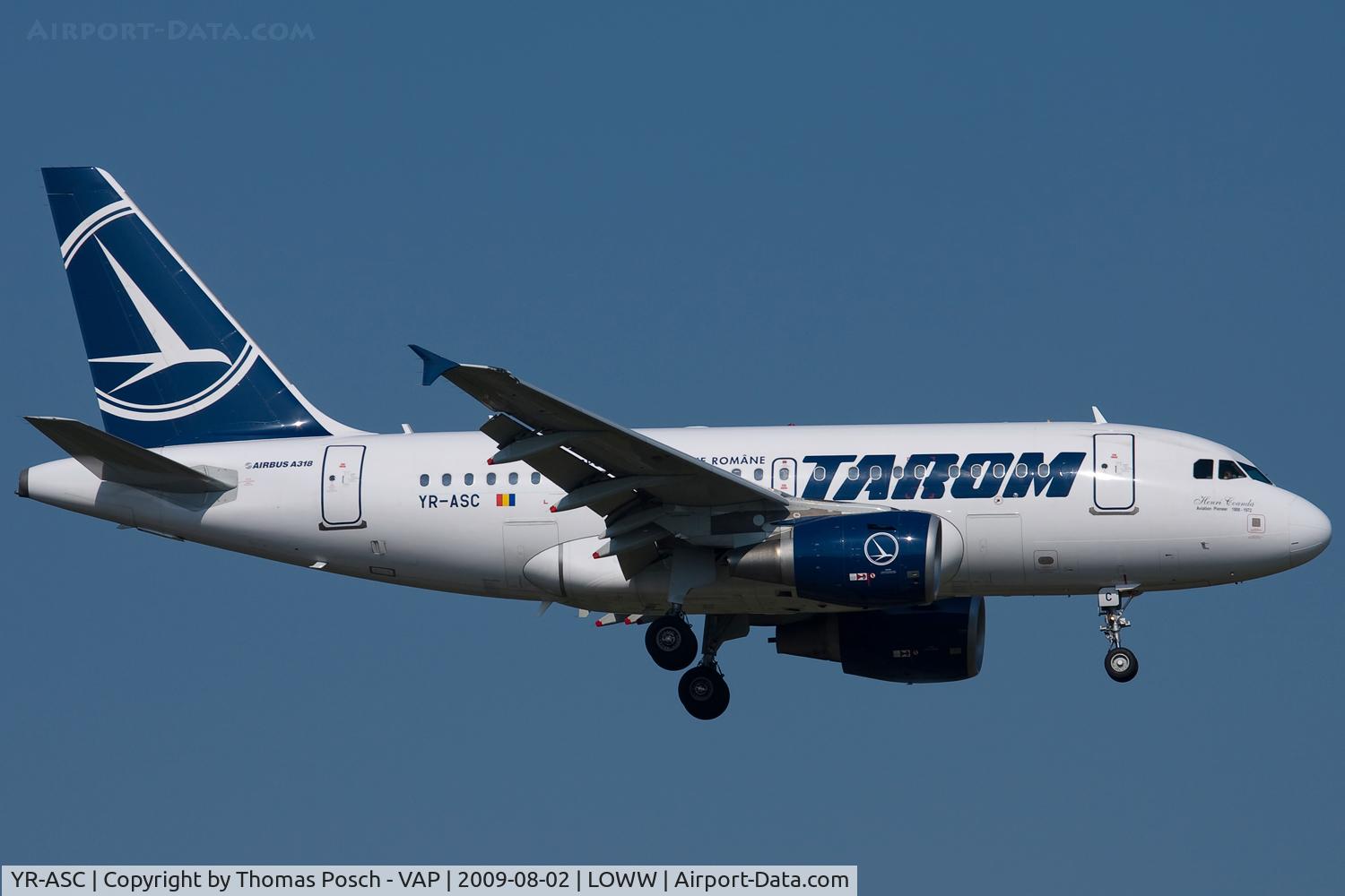 YR-ASC, 2007 Airbus A318-121 C/N 3220, Tarom