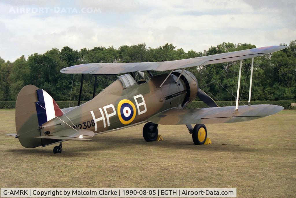 G-AMRK, 1937 Gloster Gladiator Mk1 C/N [L8032], Gloster Gladiator Mk1 at the Battle Over Britain Air Display, Old Warden in 1990.