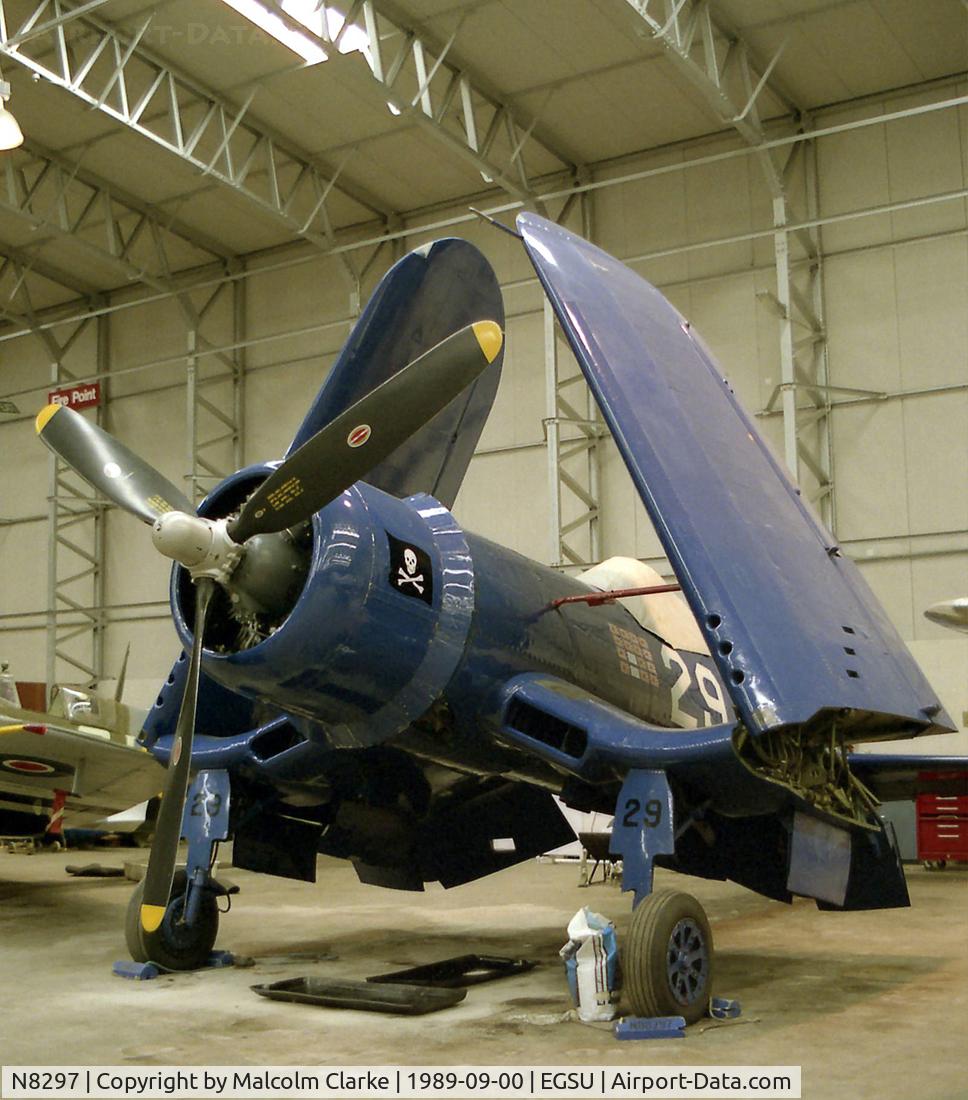 N8297, 1945 Goodyear FG-1D Corsair C/N 3111, Goodyear FG-1D Corsair at the Imperial War Museum, Duxford. Became G-FGID on 1991-11-01