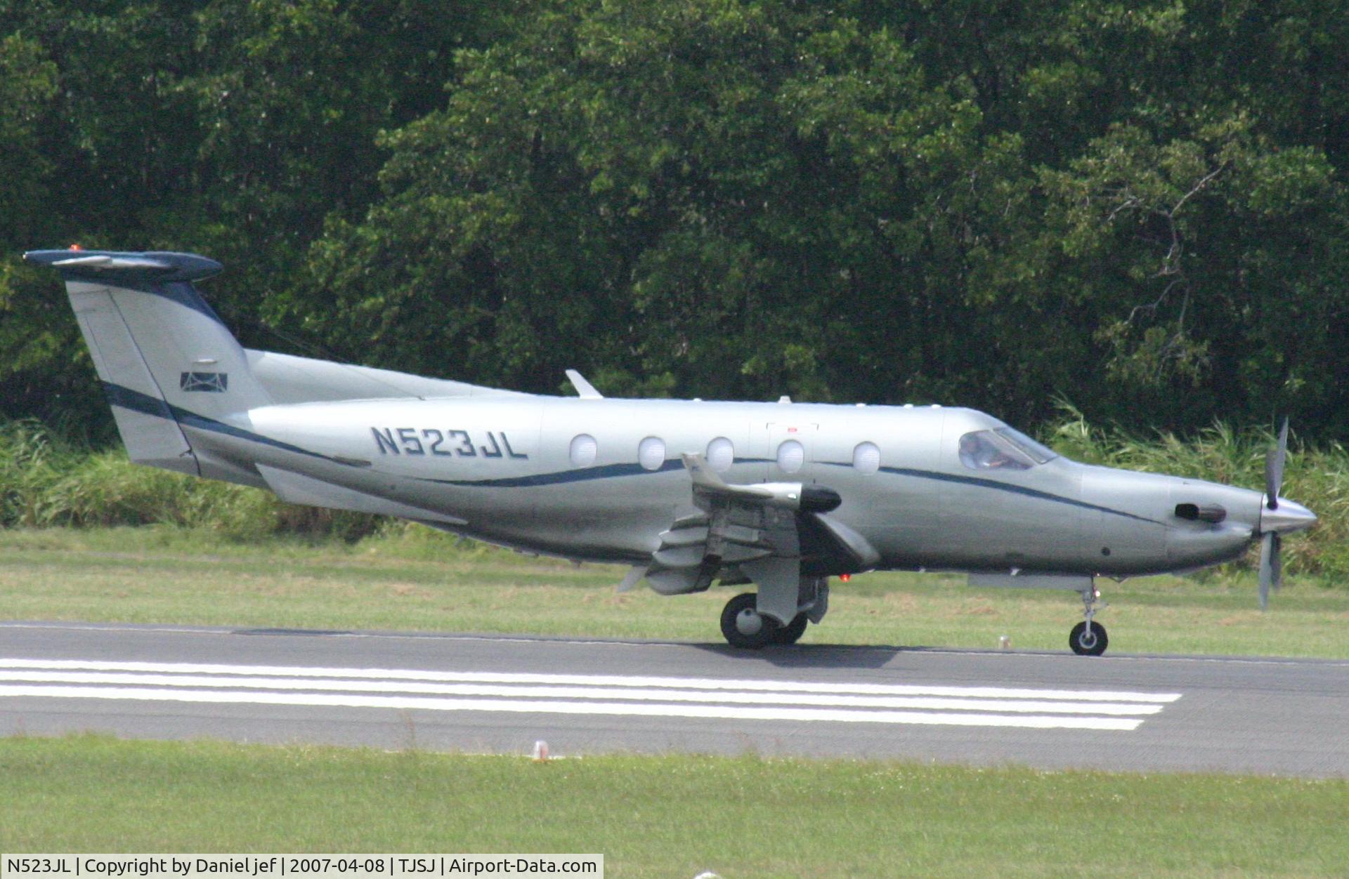 N523JL, 2003 Pilatus PC-12/45 C/N 523, N523JL departing San Juan