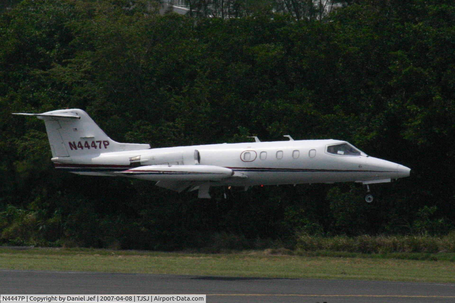 N4447P, 1981 Gates Learjet 25D C/N 338, N4447P landing at TJSJ