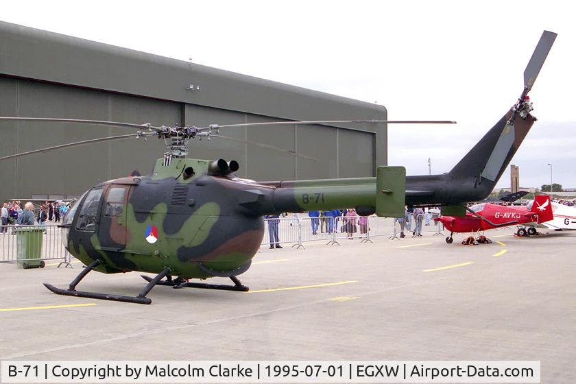 B-71, MBB Bo-105CB C/N S-271, MBB Bo.105CB from 299Sqn, Royal Netherlands Air Force at RAF Waddington's Air Show 1995