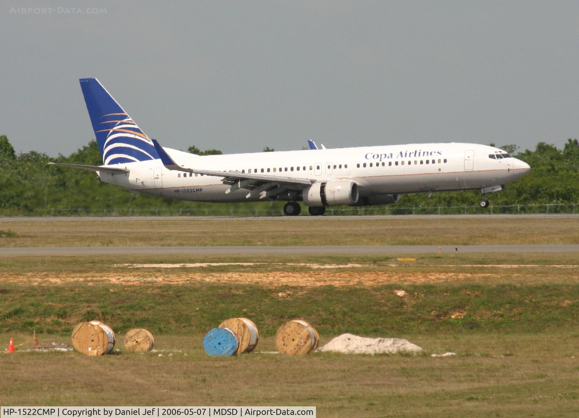 HP-1522CMP, 2003 Boeing 737-8V3 C/N 33709, Copa airlines landing at MDSD