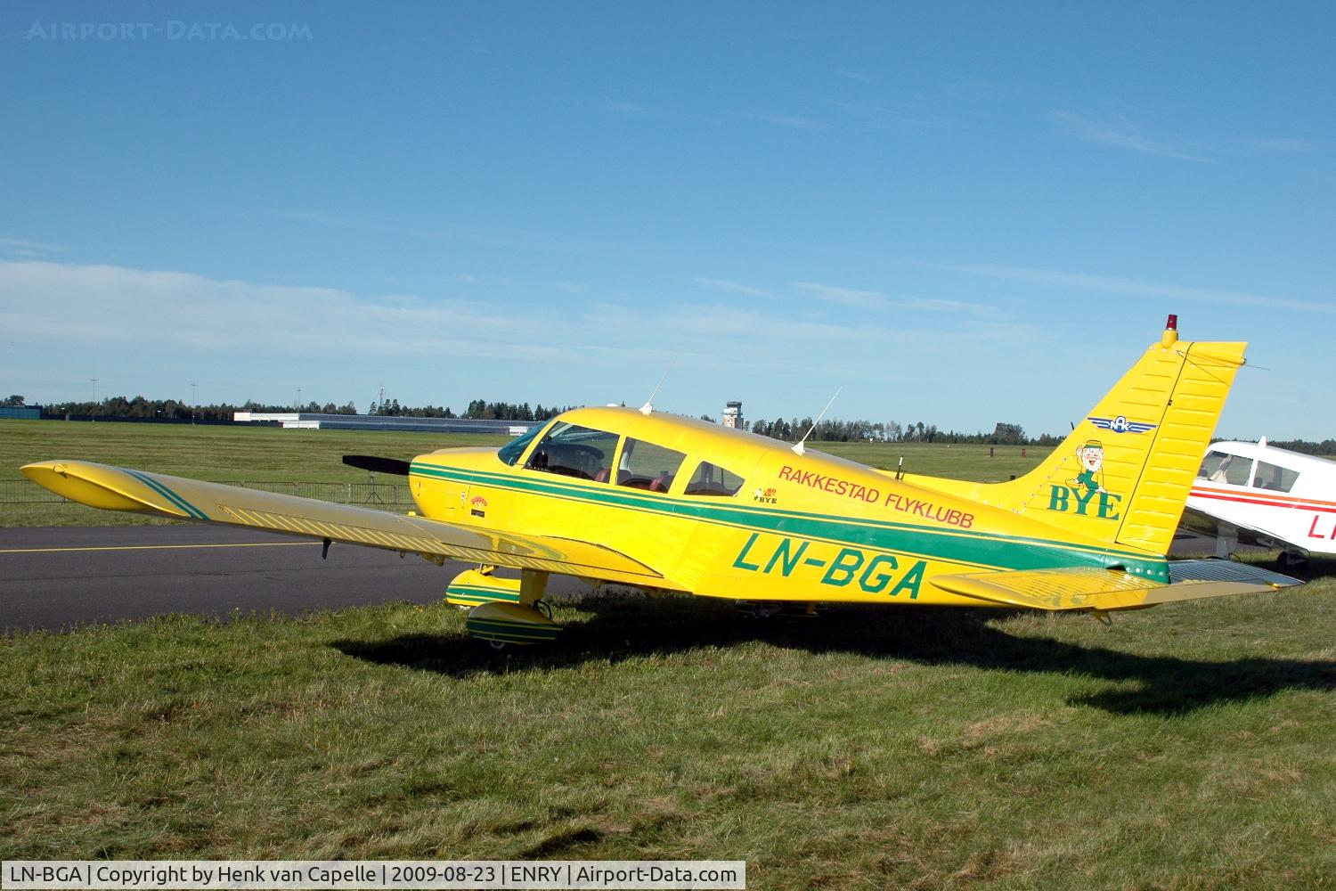 LN-BGA, Piper PA-28-180 Cherokee Archer C/N 28-7305525, Piper Archer at Rygge air force base, Norway.