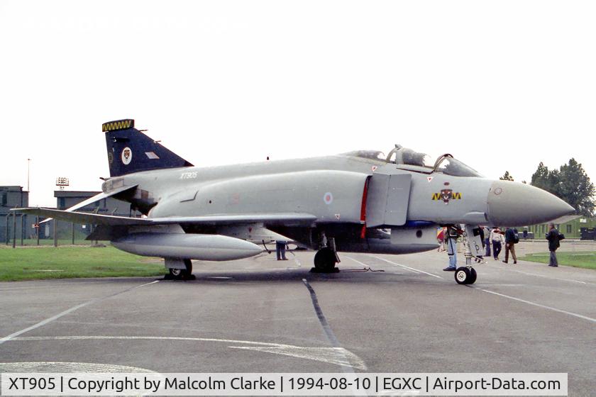 XT905, 1968 McDonnell Douglas Phantom FGR2 C/N 2636/0015, McDonnell Douglas Phantom FGR2 at RAF Coningsby in 1994.