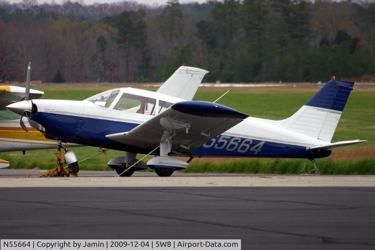 N55664, 1973 Piper PA-28-235 C/N 28-7310145, Not sure what happened, but the nose gear and prop are bent pretty good.