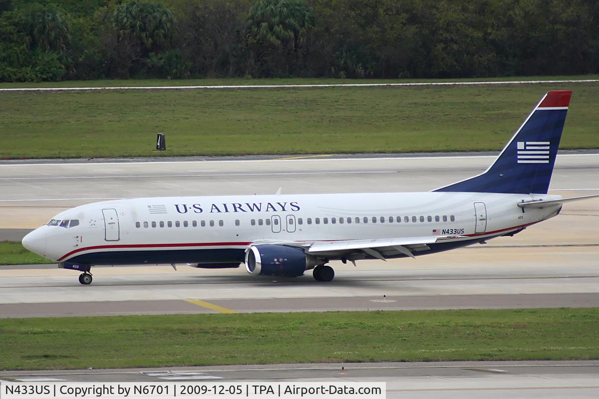 N433US, 1990 Boeing 737-4B7 C/N 24555, US Airways
