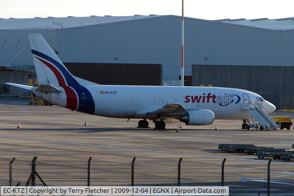 EC-KTZ, 1987 Boeing 737-375(SF) C/N 23708, Swift Air B737 Freighter at East Midlands