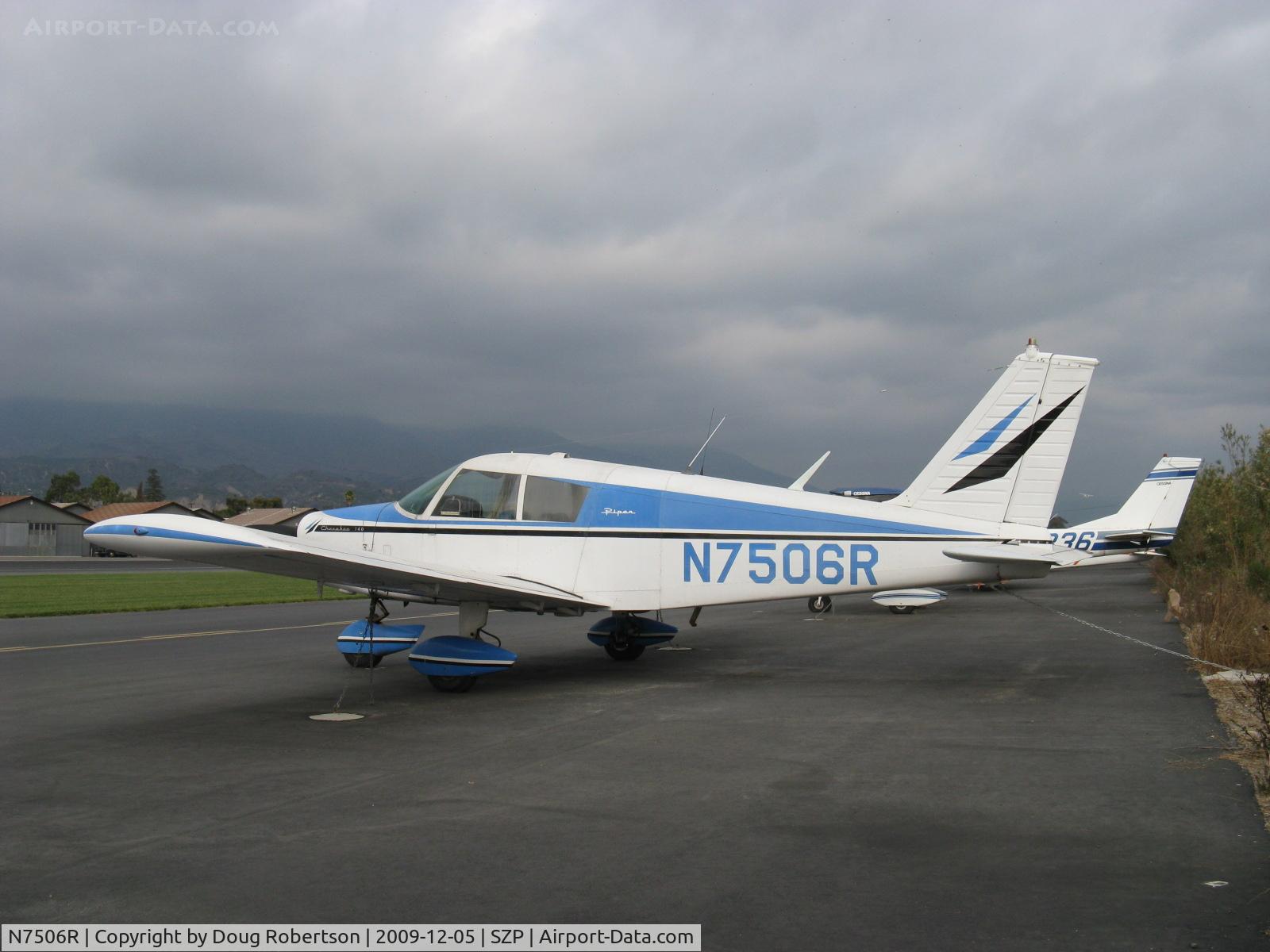 N7506R, 1966 Piper PA-28-140 C/N 28-22062, 1966 Piper PA-28-140 CHEROKEE, Lycoming O-320-E2A 150 Hp